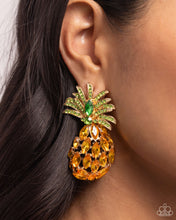 Load image into Gallery viewer, Paparazzi 🔆 Pineapple Pizzazz - Yellow Post Earrings
