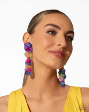 Load image into Gallery viewer, Paparazzi 🔆 Under the Waves - Purple Post Earrings
