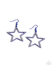 Load image into Gallery viewer, oak-sisters-jewelry-streamlined-stars-blue-earrings-paparazzi-accessories-by-lisa
