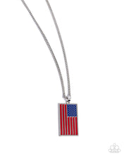 Load image into Gallery viewer, oak-sisters-jewelry-patriotic-pendant-red-paparazzi-accessories-by-lisa
