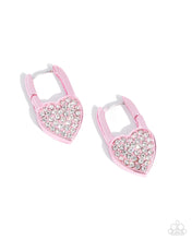 Load image into Gallery viewer, Paparazzi 🔆 Padlocked Promise - Pink Earrings
