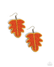 Load image into Gallery viewer, Paparazzi 🔆 The FROND Page - Orange Earring
