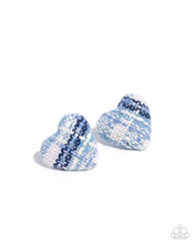 Load image into Gallery viewer, Paparazzi 🔆 Sweetheart Stitching - Blue Post Earrings

