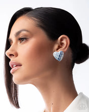 Load image into Gallery viewer, Paparazzi 🔆 Sweetheart Stitching - Blue Post Earrings
