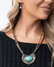 Load image into Gallery viewer, Paparazzi 🔆 Grounded Gesture - Blue Necklace
