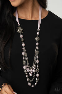 Paparazzi 🔆 All The Trimmings - Pink Necklace