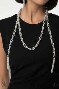 Paparazzi 🔆 SCARFed for Attention - Silver Necklace