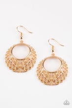 Load image into Gallery viewer, oak-sisters-jewelry-grapevine-glamorous-gold-earrings-paparazzi-accessories-by-lisa
