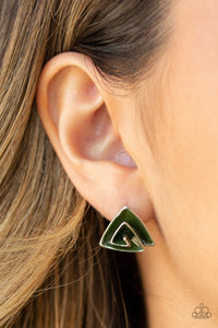 Paparazzi 🔆 On Blast - Green Post Earrings