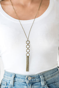 Paparazzi 🔆 Ready, Set, GEO! - Brass Necklace