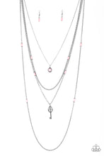 Load image into Gallery viewer, oak-sisters-jewelry-key-keynote-pink-4690-paparazzi-accessories-by-lisa
