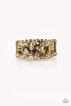 Load image into Gallery viewer, oak-sisters-jewelry-can-only-go-upscale-from-here-brass-ring-paparazzi-accessories-by-lisa
