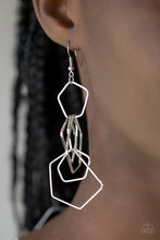 Load image into Gallery viewer, Paparazzi 🔆 Five-Sided Fabulous - Silver Earrings
