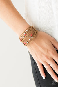 Paparazzi 🔆 Colorfully Coachella - Red Bracelet