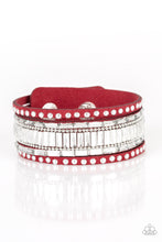 Load image into Gallery viewer, oak-sisters-jewelry-rock-star-rocker-red-paparazzi-accessories-by-lisa
