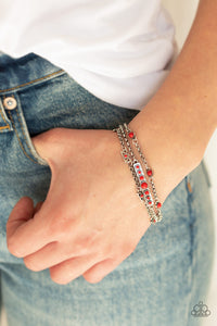 Paparazzi 🔆 No Means NOMAD - Red Bracelet