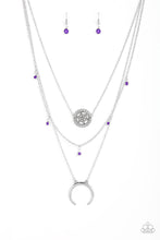 Load image into Gallery viewer, oak-sisters-jewelry-lunar-lotus-purple-necklace-paparazzi-accessories-by-lisa
