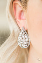 Load image into Gallery viewer, Paparazzi 🔆 REIGN-Storm - White Post Earrings

