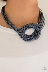 Paparazzi 🔆 Knotted Knockout - Blue Necklace