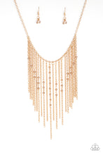 Load image into Gallery viewer, oak-sisters-jewelry-first-class-fringe-gold-necklace-paparazzi-accessories-by-lisa
