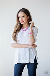 Paparazzi 🔆 Pebble Pioneer - Pink Necklace