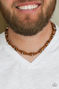 Paparazzi 🔆 WOOD You Believe It? - Brown Mens Necklace