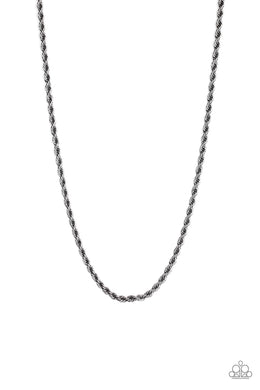 oak-sisters-jewelry-double-dribble-black-mens necklace-paparazzi-accessories-by-lisa