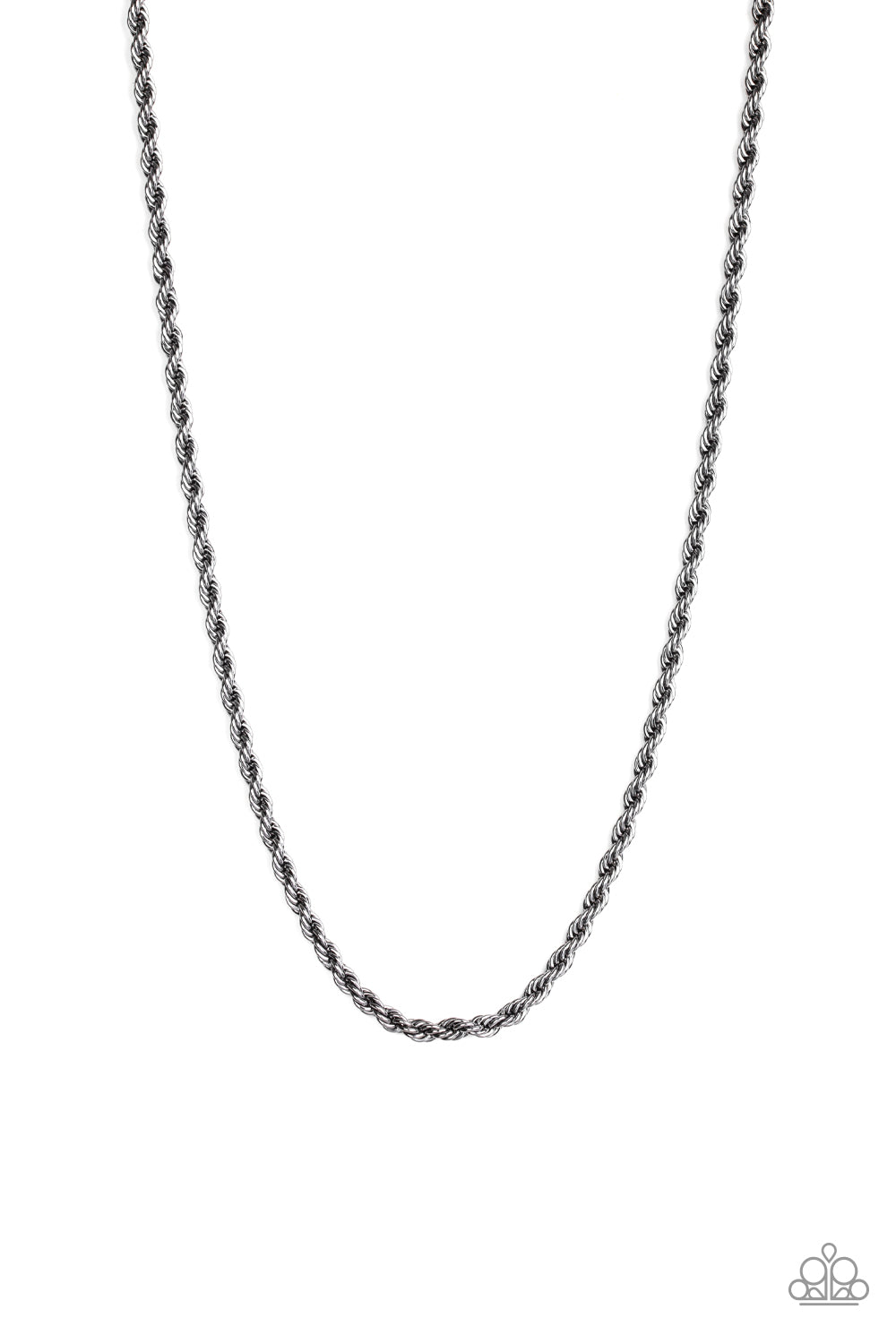 oak-sisters-jewelry-double-dribble-black-mens necklace-paparazzi-accessories-by-lisa