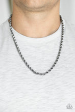 Load image into Gallery viewer, Paparazzi 🔆 Double Dribble - Black Mens Necklace

