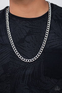 Paparazzi 🔆 Full Court - Silver Mens Necklace