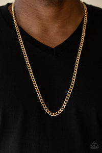 Paparazzi 🔆 Delta - Gold Mens Necklace