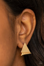 Load image into Gallery viewer, Paparazzi 🔆 Die TRI-ing - Gold Post Earrings
