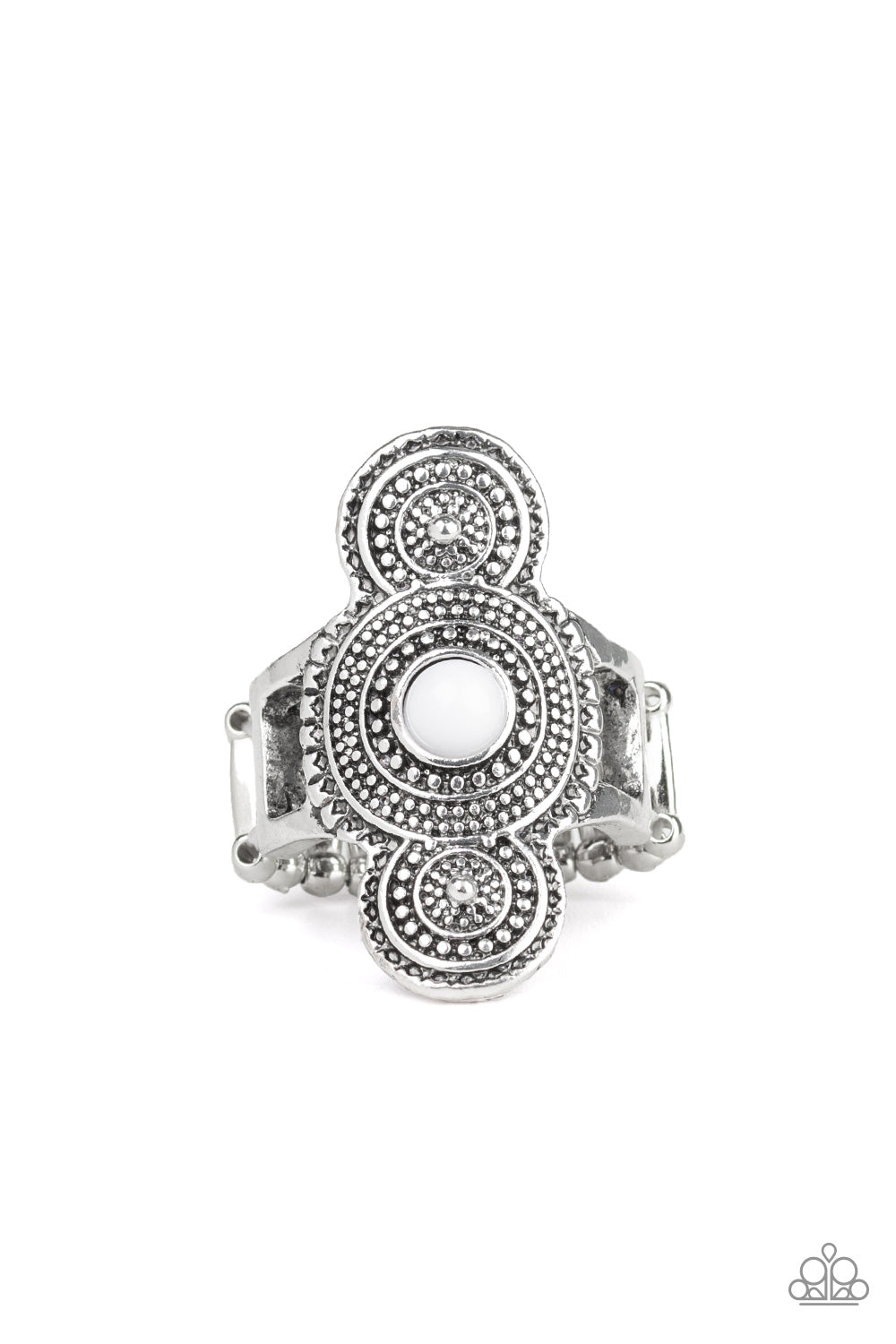 oak-sisters-jewelry-desert-mandalas-white-ring-paparazzi-accessories-by-lisa