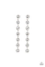 Load image into Gallery viewer, oak-sisters-jewelry-dazzling-debonair-white-post earrings-paparazzi-accessories-by-lisa

