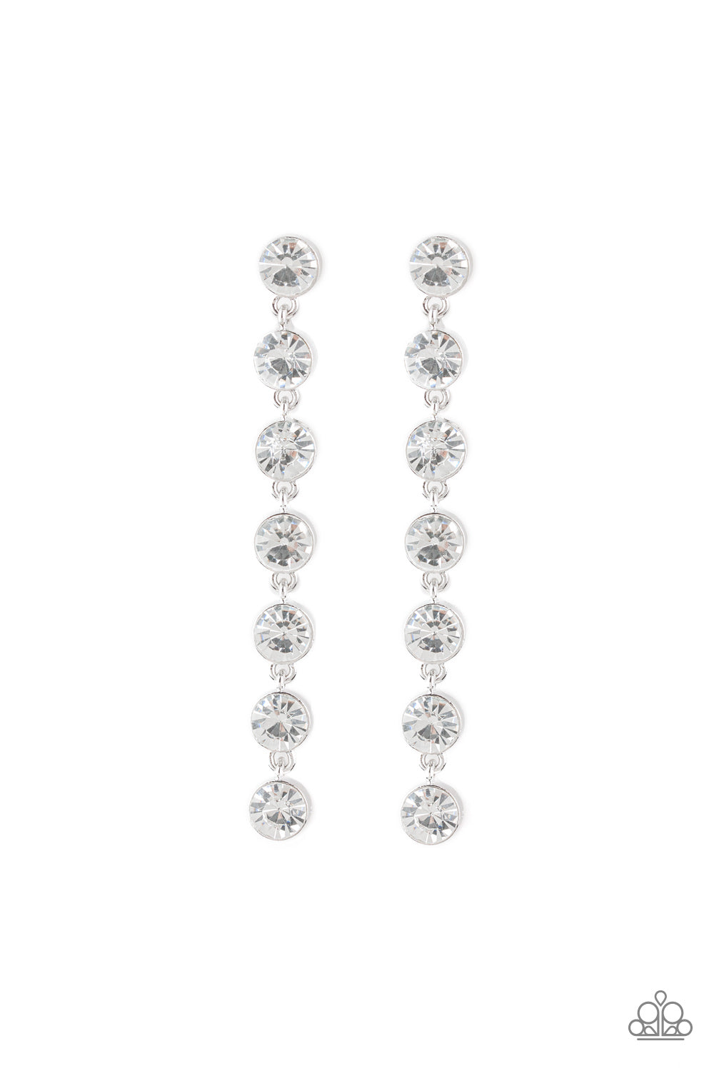 oak-sisters-jewelry-dazzling-debonair-white-post earrings-paparazzi-accessories-by-lisa