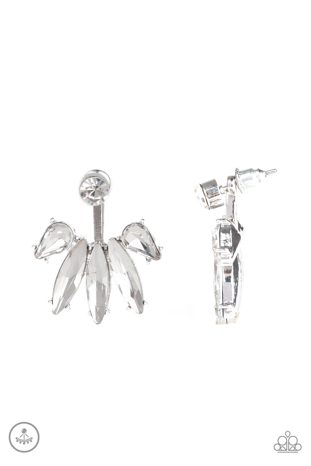 oak-sisters-jewelry-stunningly-striking-white-post earrings-paparazzi-accessories-by-lisa
