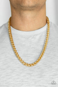 Paparazzi 🔆 Big Talker - Gold Mens Necklace