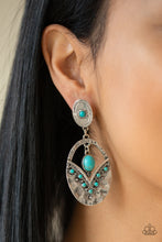 Load image into Gallery viewer, Paparazzi 🔆 Terra Tribute - Blue Post Earrings
