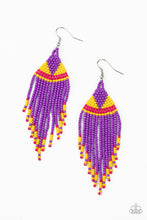 Load image into Gallery viewer, oak-sisters-jewelry-beadazzle-me-purple-earrings-paparazzi-accessories-by-lisa
