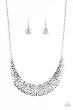 Load image into Gallery viewer, oak-sisters-jewelry-metallic-mechanics-silver-necklace-paparazzi-accessories-by-lisa
