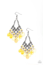 Load image into Gallery viewer, oak-sisters-jewelry-shore-bait-yellow-earrings-paparazzi-accessories-by-lisa
