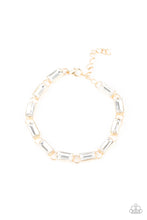 Load image into Gallery viewer, oak-sisters-jewelry-irresistibly-icy-gold-bracelet-paparazzi-accessories-by-lisa
