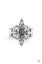 Load image into Gallery viewer, oak-sisters-jewelry-fleur-de-fancy-black-ring-paparazzi-accessories-by-lisa
