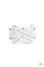 Load image into Gallery viewer, oak-sisters-jewelry-girl-boss-glitter-white-ring-paparazzi-accessories-by-lisa
