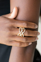 Load image into Gallery viewer, Paparazzi 🔆 Cross Action Couture - Gold Ring
