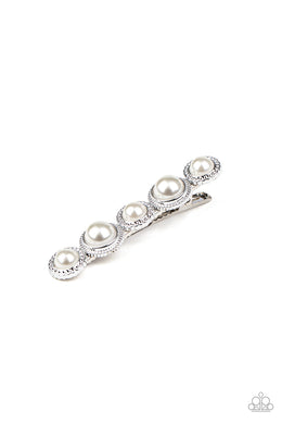 oak-sisters-jewelry-hair-comes-the-bride-white-hair clip-paparazzi-accessories-by-lisa