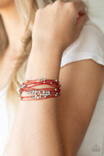 Load image into Gallery viewer, Paparazzi 🔆Star-Studded Affair - Red Bracelet
