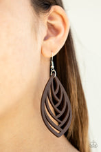 Load image into Gallery viewer, Paparazzi 🔆 Out of the Woodwork - Brown Earrings
