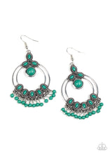 Load image into Gallery viewer, oak-sisters-jewelry-palm-breeze-green-earrings-paparazzi-accessories-by-lisa
