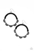 Load image into Gallery viewer, oak-sisters-jewelry-tambourine-trend-black-earrings-paparazzi-accessories-by-lisa
